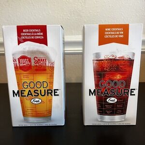 Good Measure Beer & Wine Cocktails Recipe Glass 16 oz. Barware Fred New Set Of 2
